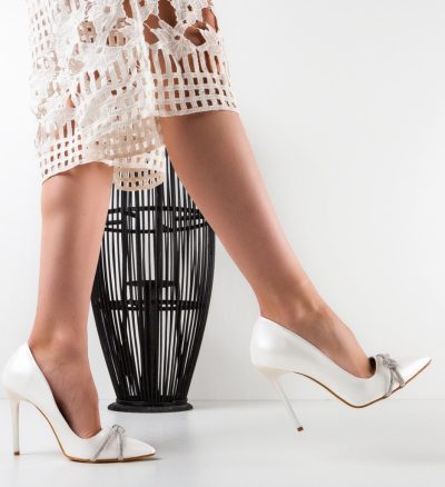 Pantofi dama Casette Albi