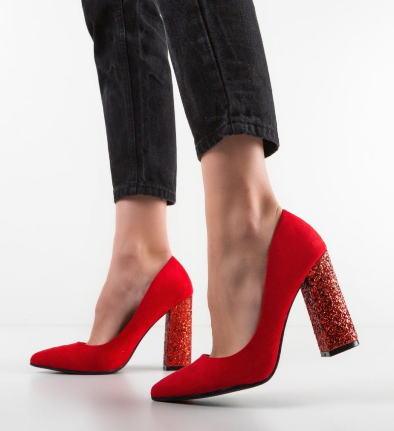 Pantofi dama Clarke Rosii