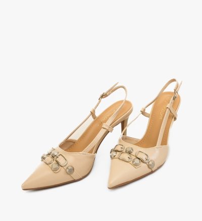 Pantofi dama Fleur Bej