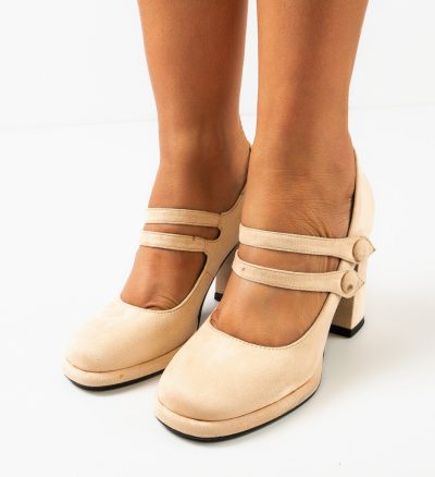 Pantofi dama Vintage Bej 2