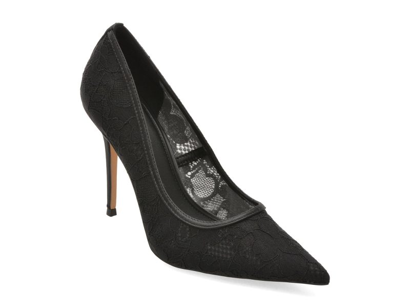 Pantofi eleganti ALDO negri, STARRLA 001, din material textil