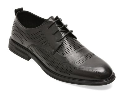 Pantofi eleganti BITE THE BULLET negri, 25C2118, din piele naturala