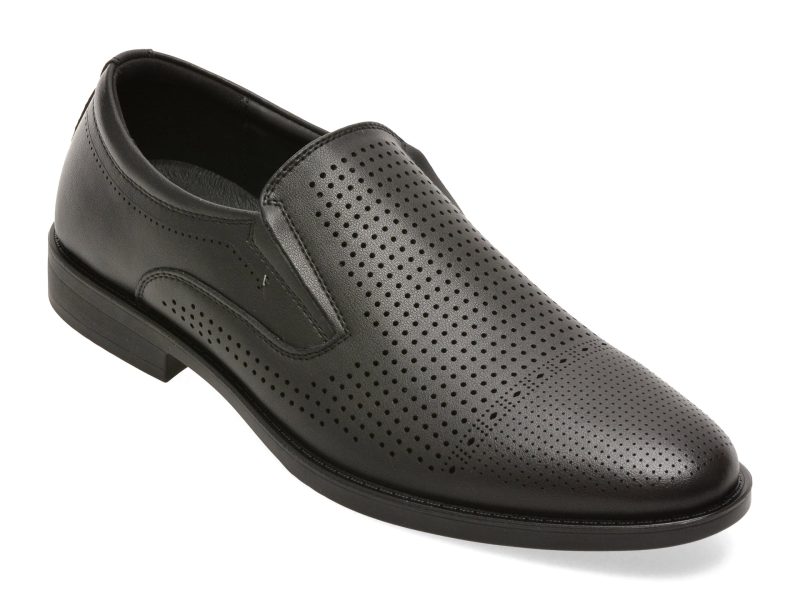 Pantofi eleganti BITE THE BULLET negri, 5671, din piele naturala