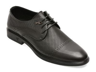 Pantofi eleganti BITE THE BULLET negri, 8503, din piele naturala