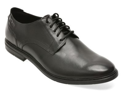 Pantofi eleganti CLARKS negri, BANBURY DERBY, din piele naturala