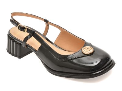 Pantofi eleganti EPICA negri, 6020492, din piele naturala lacuita