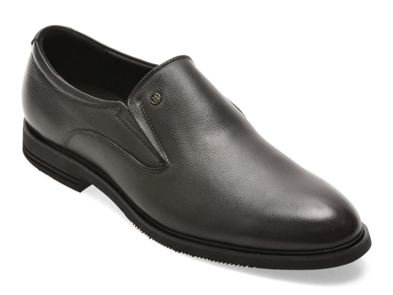 Pantofi eleganti EPICA negri, RT08A, din piele naturala