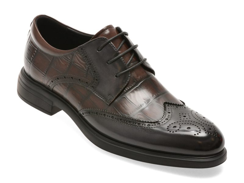 Pantofi eleganti EPICA PREMIUM maro, TMA107, din piele naturala