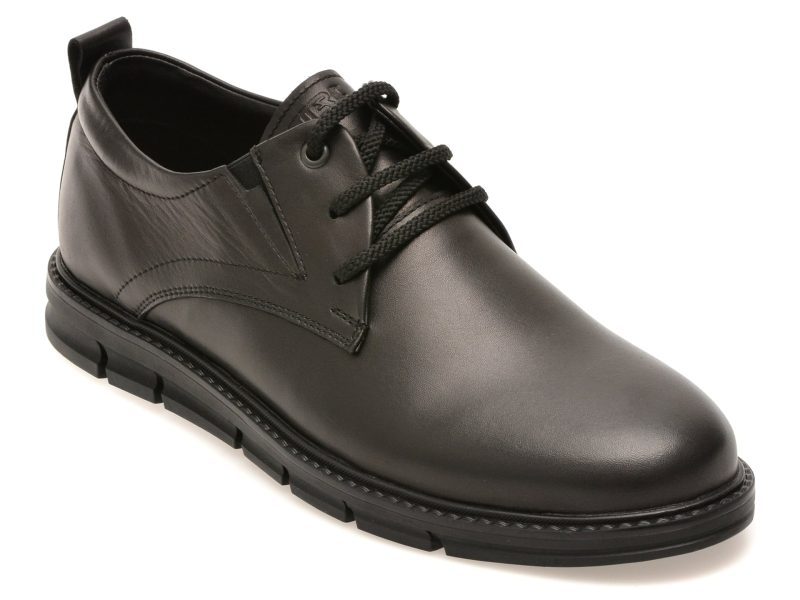 Pantofi eleganti OTTER negri, TTR1, din piele naturala