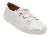 Pantofi GRYXX albi, EV2950, din piele naturala