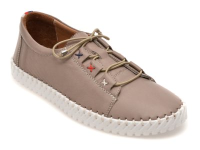 Pantofi GRYXX gri, EV2950, din piele naturala