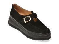 Pantofi IMAGE negri, 381147, din piele intoarsa