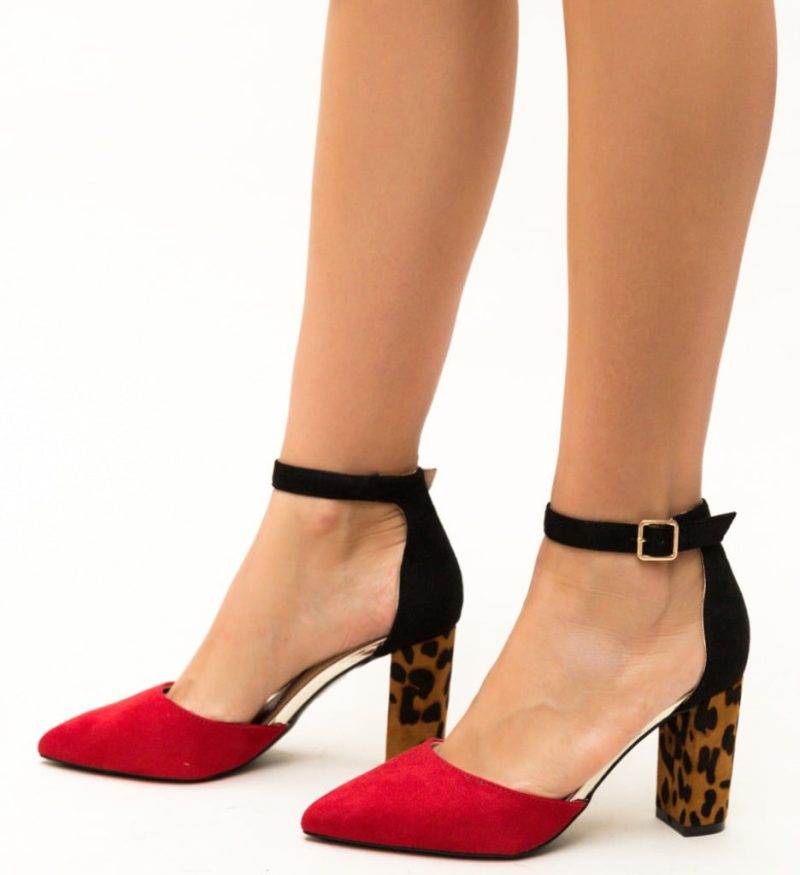 Pantofi Kory Rosii