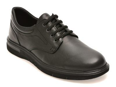 Pantofi OTTER negri, 2804, din piele naturala