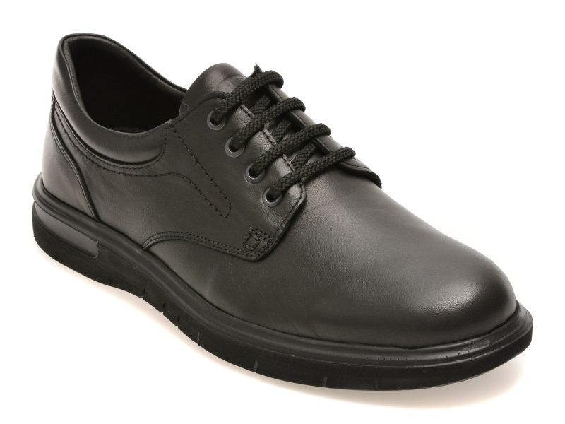 Pantofi OTTER negri, 2804, din piele naturala