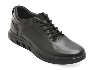 Pantofi OTTER negri, 321809, din piele naturala