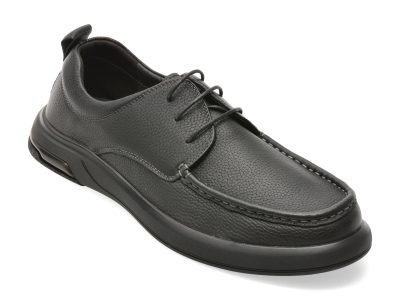 Pantofi OTTER negri, 97791, din piele naturala