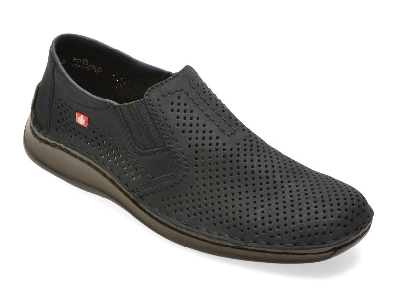 Pantofi RIEKER bleumarin, 5297, din piele naturala