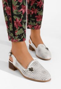 Pantofi slingback Catrivana V2 albi
