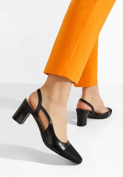 Pantofi slingback Emesa negri