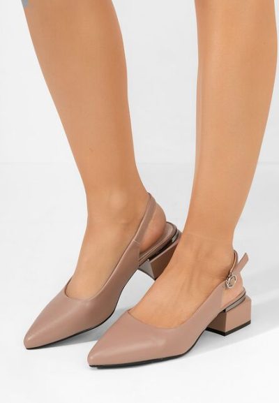 Pantofi slingback Glayda kaki