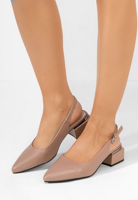 Pantofi slingback Glayda kaki