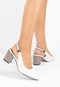 Pantofi slingback Josepa albi