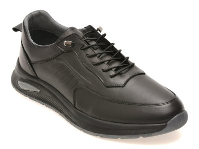 Pantofi sport BERLANTY negri, BRT705, din piele naturala