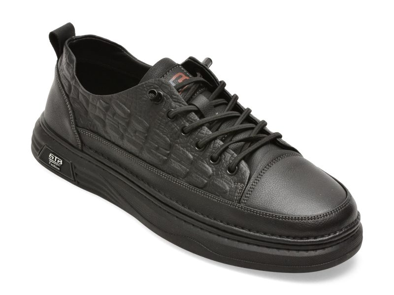 Pantofi sport BITE THE BULLET negri, A76021, din piele naturala