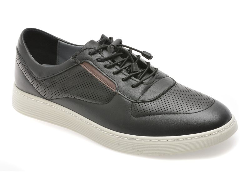 Pantofi sport BITE THE BULLET negri, OY2080, din piele naturala