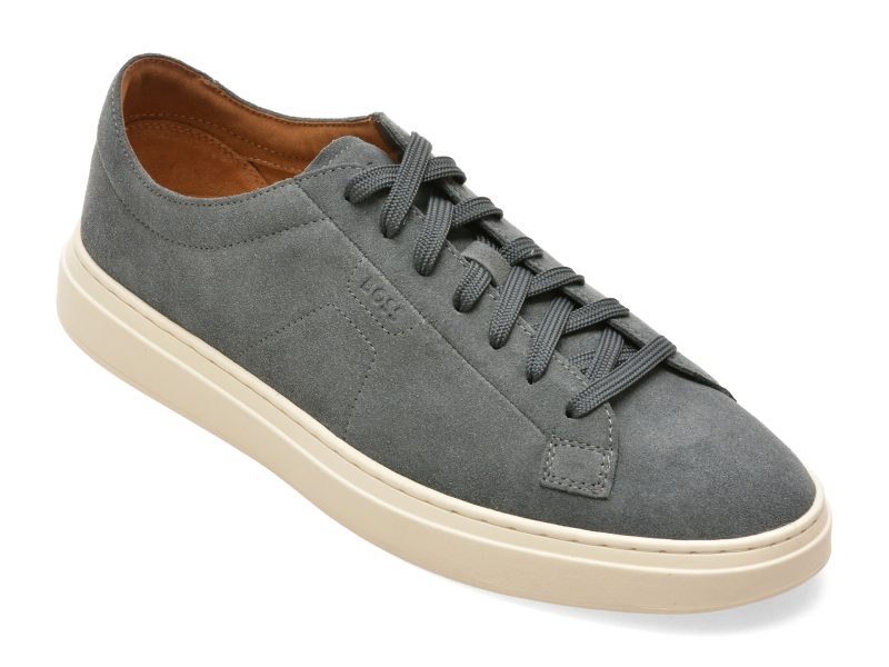 Pantofi sport BOSS gri, 3162, din piele naturala