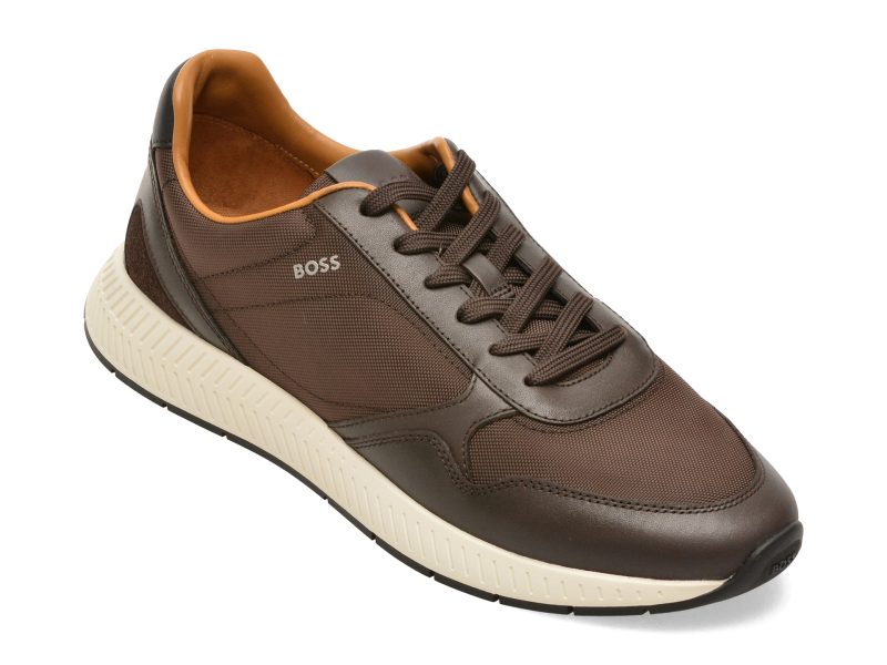 Pantofi sport BOSS maro, 8757, din material textil