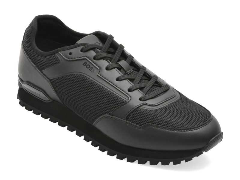 Pantofi sport BOSS negri, 7903, din material textil