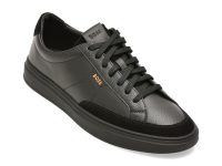 Pantofi sport BOSS negri, 8536, din piele naturala