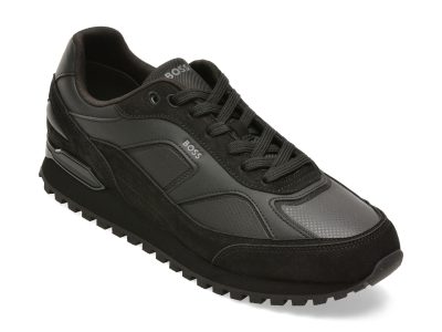 Pantofi sport BOSS negri, 8929, din piele ecologica