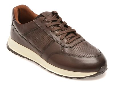 Pantofi sport CLARKS maro, RADWELL TIE, din piele naturala