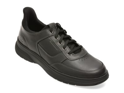 Pantofi sport CLARKS negri, MULLAN EASY, din piele naturala
