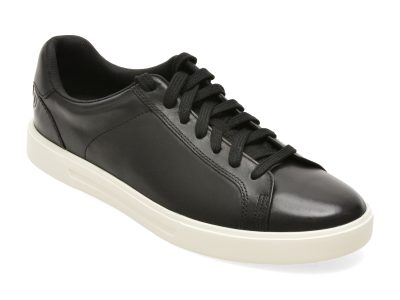 Pantofi sport CLARKS negri, ROMSEY LACE, din piele naturala