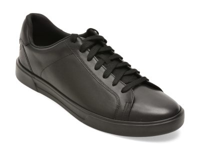 Pantofi sport CLARKS negri, ROMSEY LACE, din piele naturala