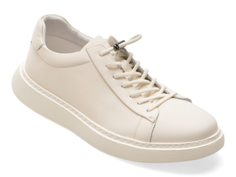 Pantofi sport EPICA albi, 2205, din piele naturala