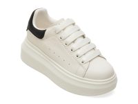 Pantofi sport EPICA albi, 70622, din piele naturala