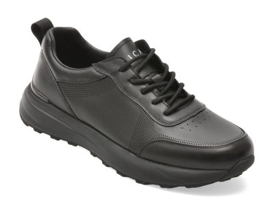 Pantofi sport EPICA negri, 63026, din piele naturala