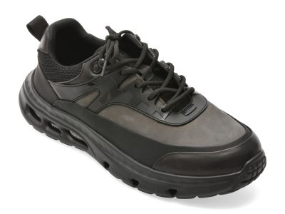 Pantofi sport EPICA negri, 703302, din piele naturala