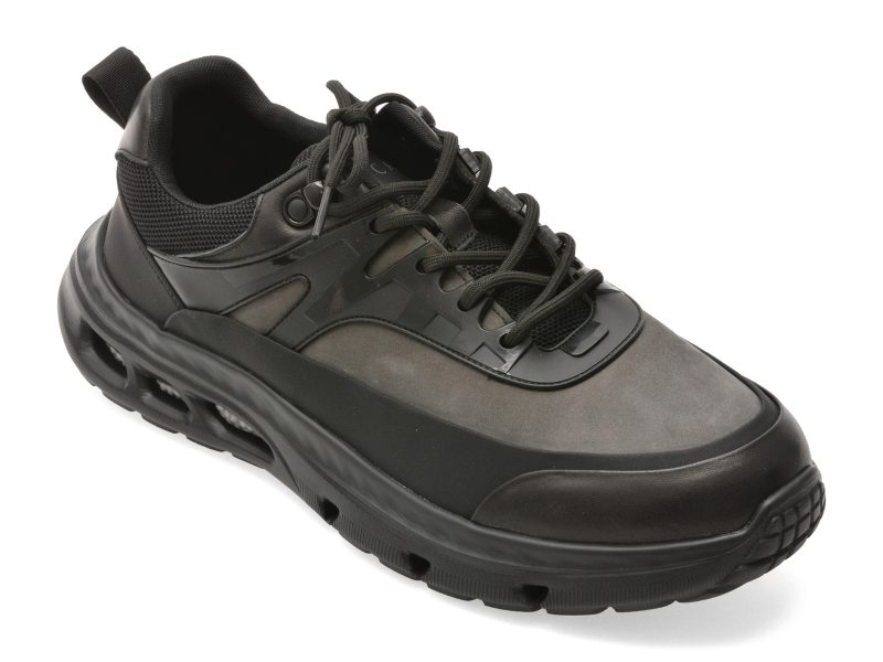 Pantofi sport EPICA negri, 703302, din piele naturala