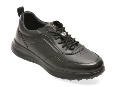 Pantofi sport EPICA negri, T25223, din piele naturala