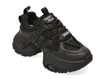 Pantofi sport FLAVIA PASSINI negri, 111, din material textil