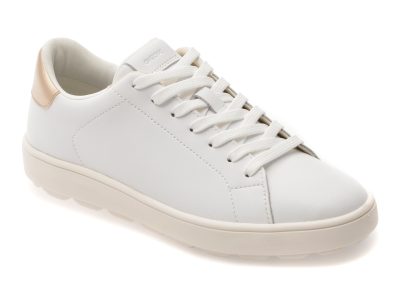 Pantofi sport GEOX albi, D65PJA, din piele naturala