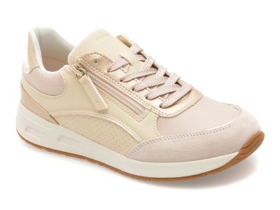 Pantofi sport GEOX bej, D65NQB, din piele ecologica