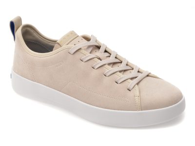 Pantofi sport GEOX bej, U655KA, din piele intoarsa