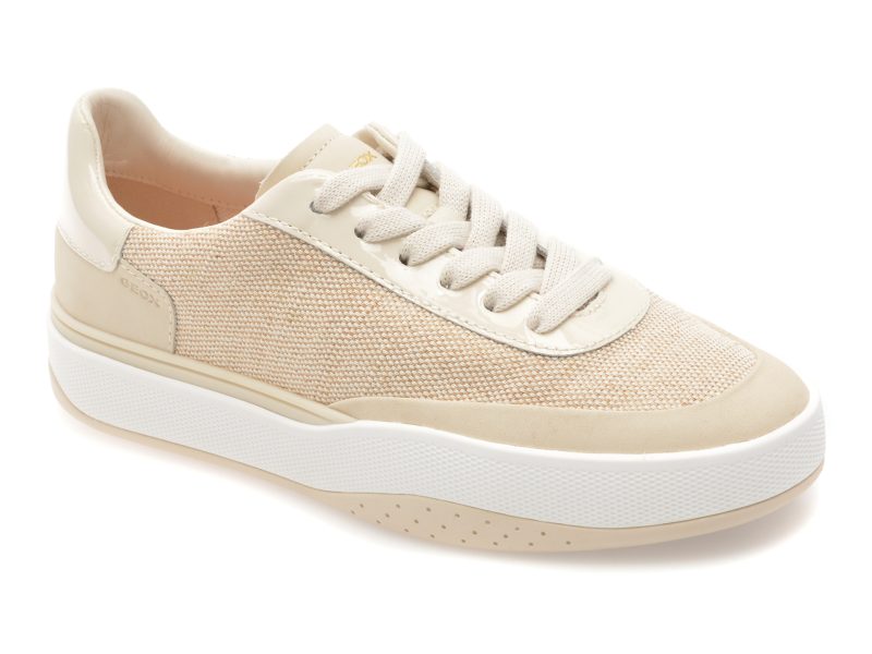 Pantofi sport GEOX bej, D655KA, din material textil